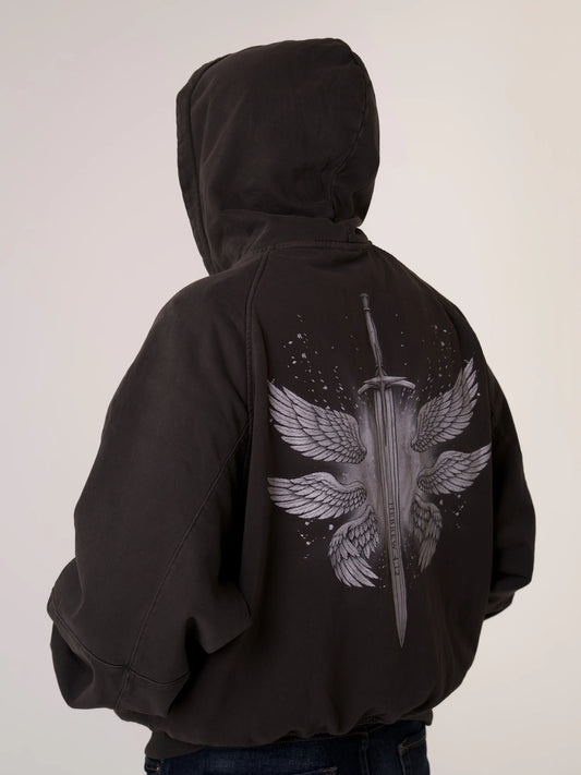 Dark Grey Double-edged Sword Hoodie