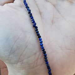 Silver Rose Gold Plated Bracelet with Lapis Lazuli