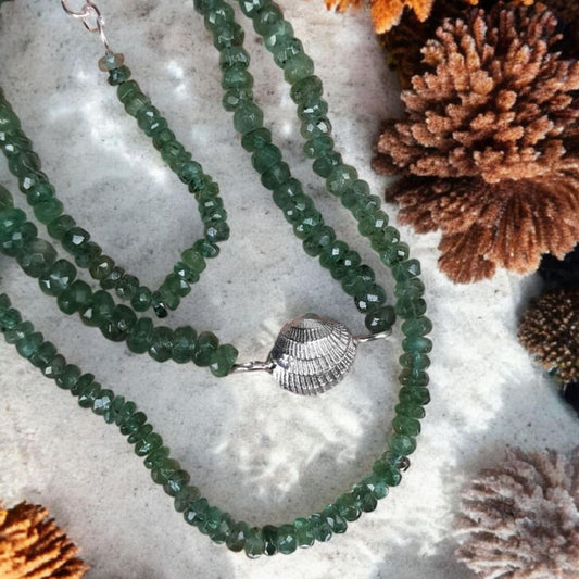 Signature Necklace With Silver Details &  Emerald