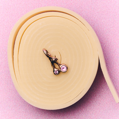 Custom Order For “ Cherry “ Gold Necklace With 3 mm And 2 mm Pink Sapphires