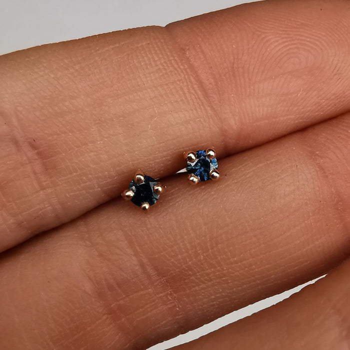 3 mm Sapphire Earrings