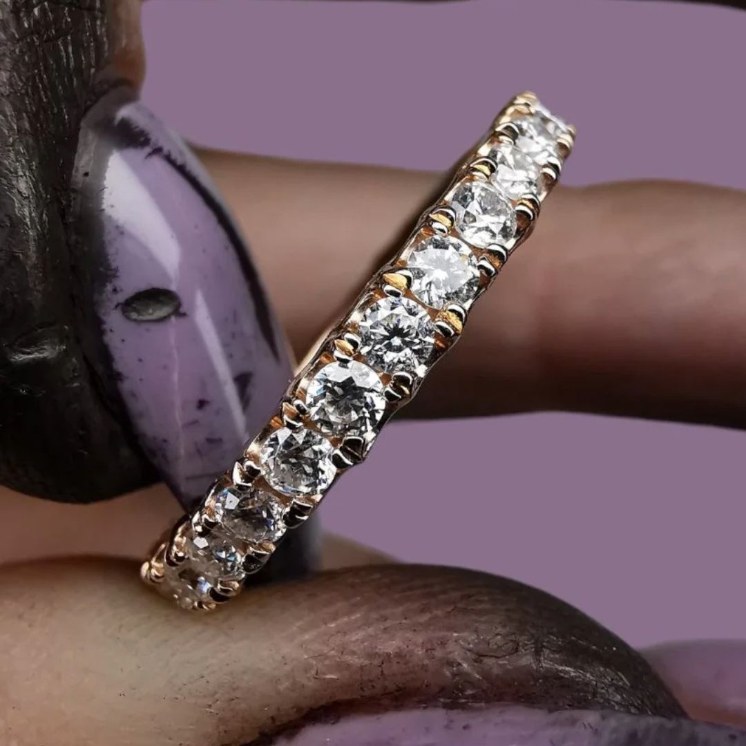 Rose Gold 2 mm Eternity Ring