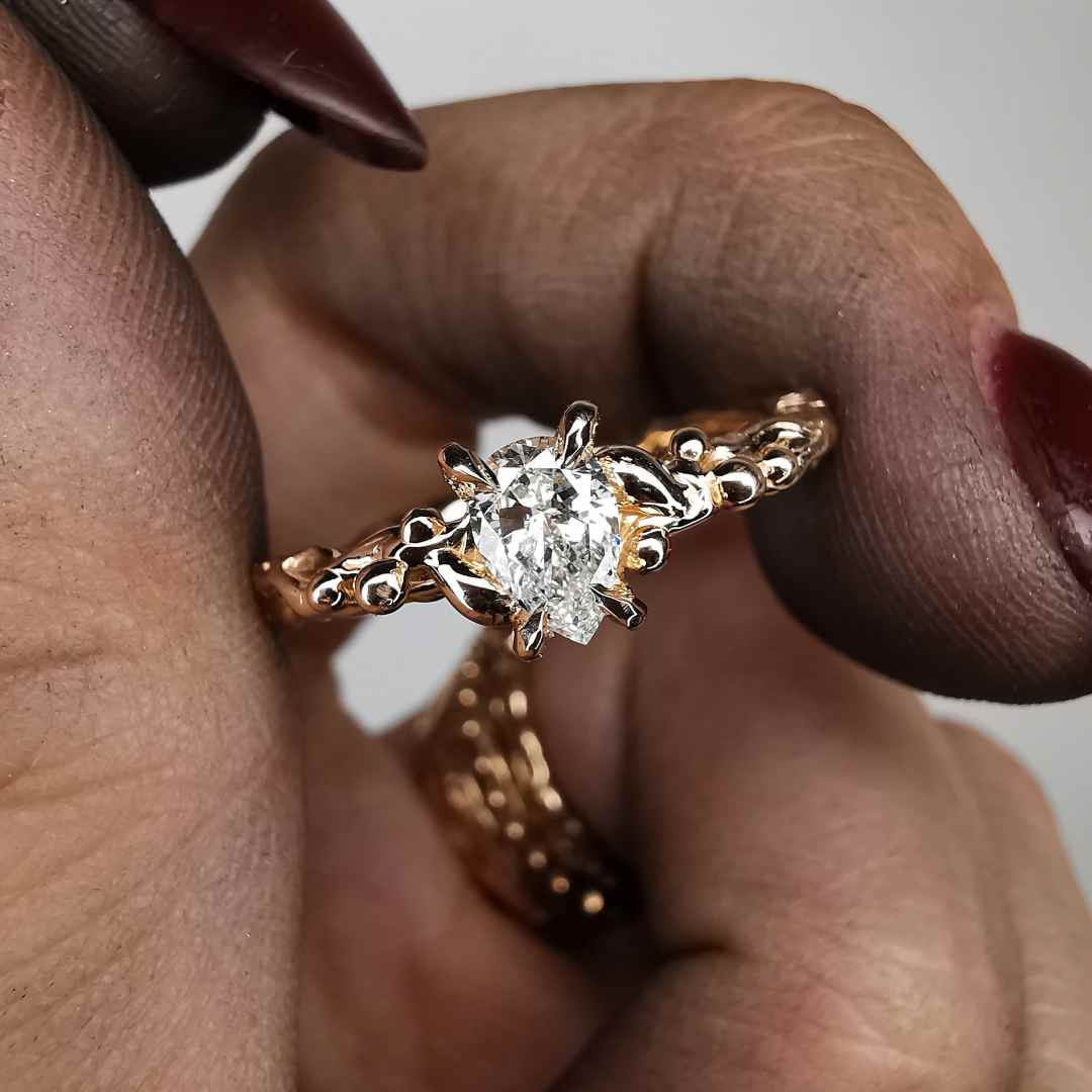Rose Gold Ring With Lab. Grown Diamond