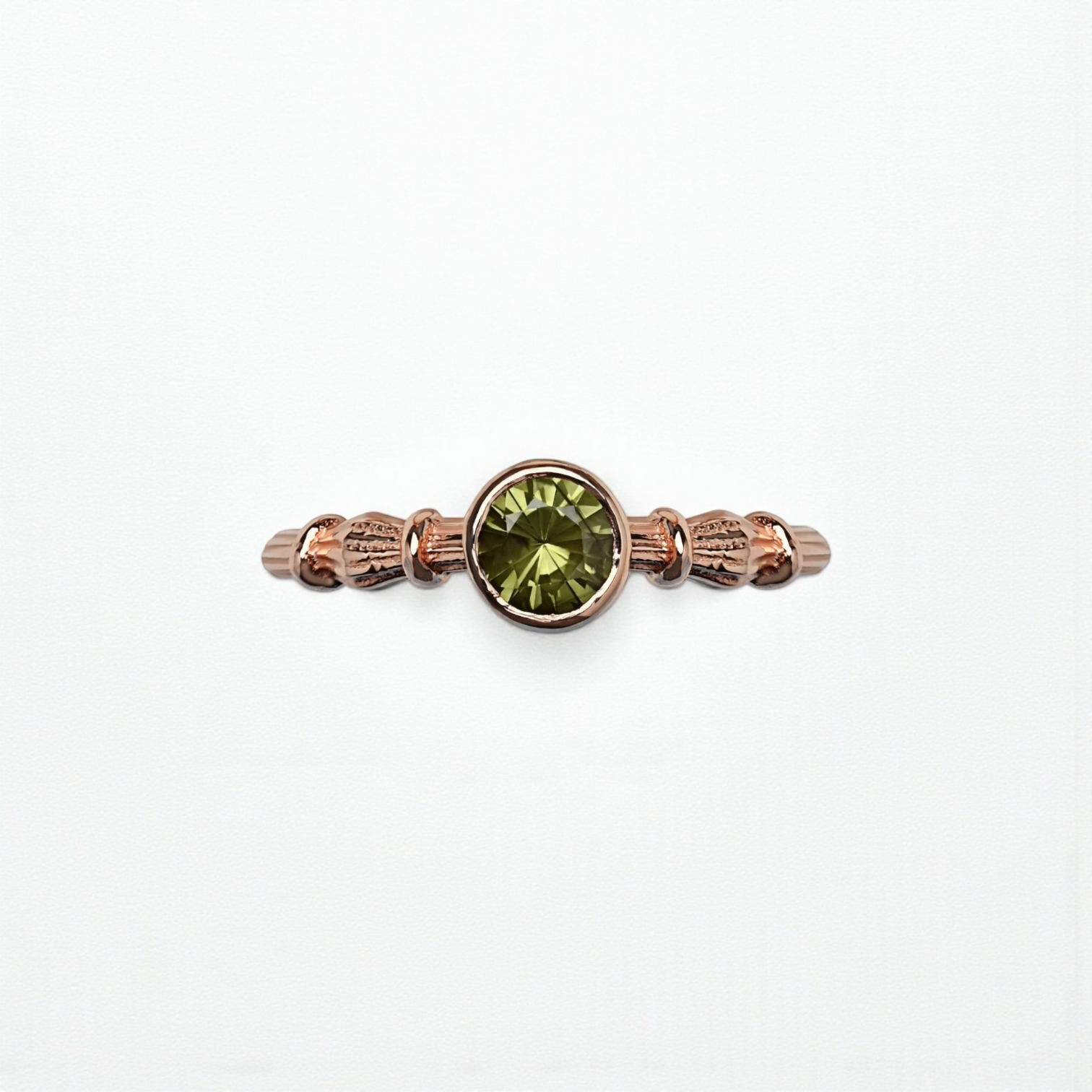 Column Maxi Rose Gold Ring With Sapphire
