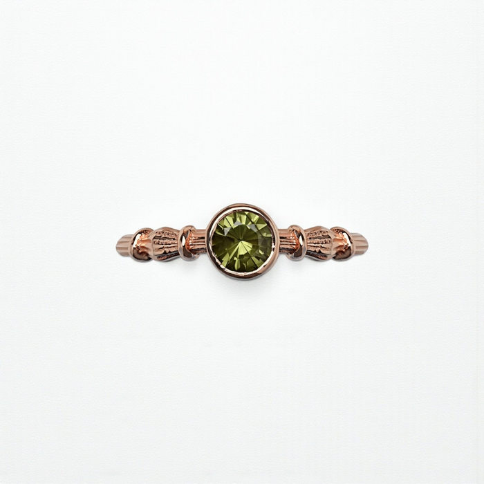 Column Maxi Rose Gold Ring With Sapphire