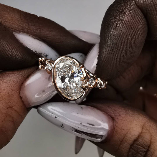 Rose Gold Ring With Diamonds