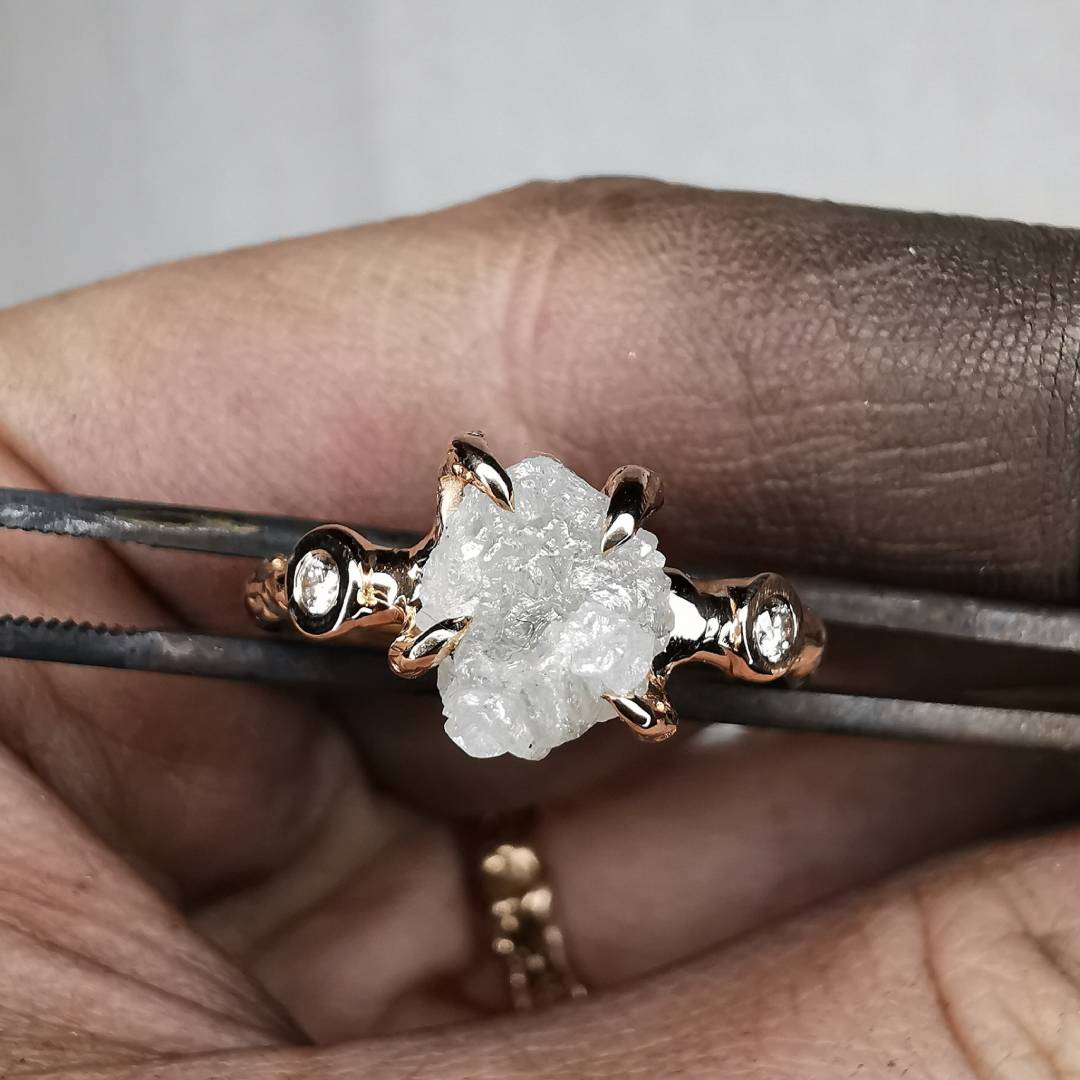 Rose Gold Ring With Diamonds