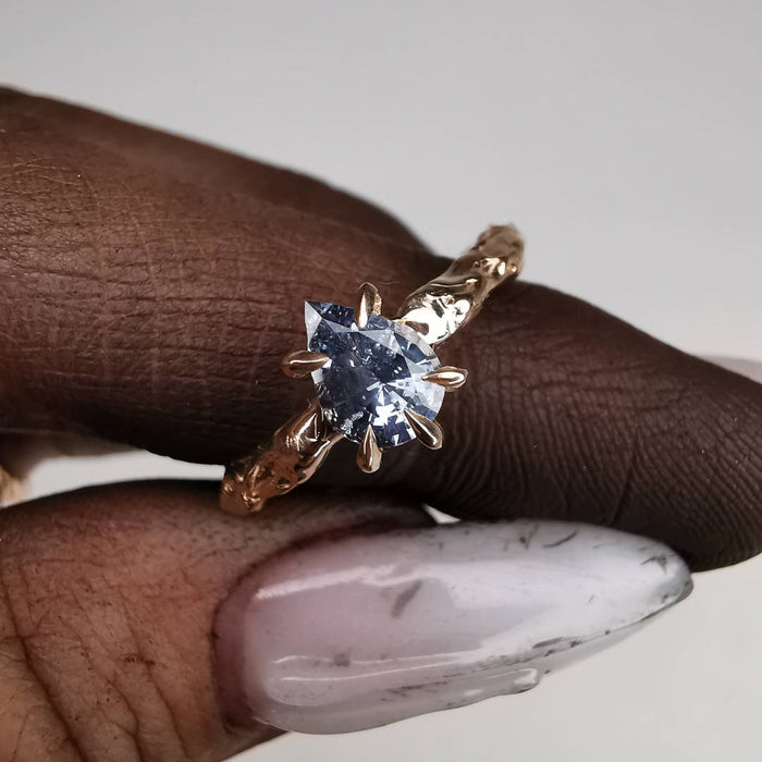 Rose Gold Ring With Sapphire