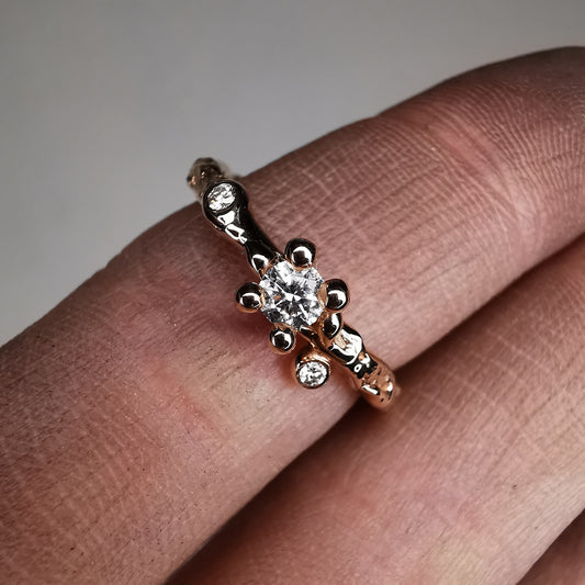 Marry Me Vol. II Raudono Aukso Žiedas Su Lab. Deimantais