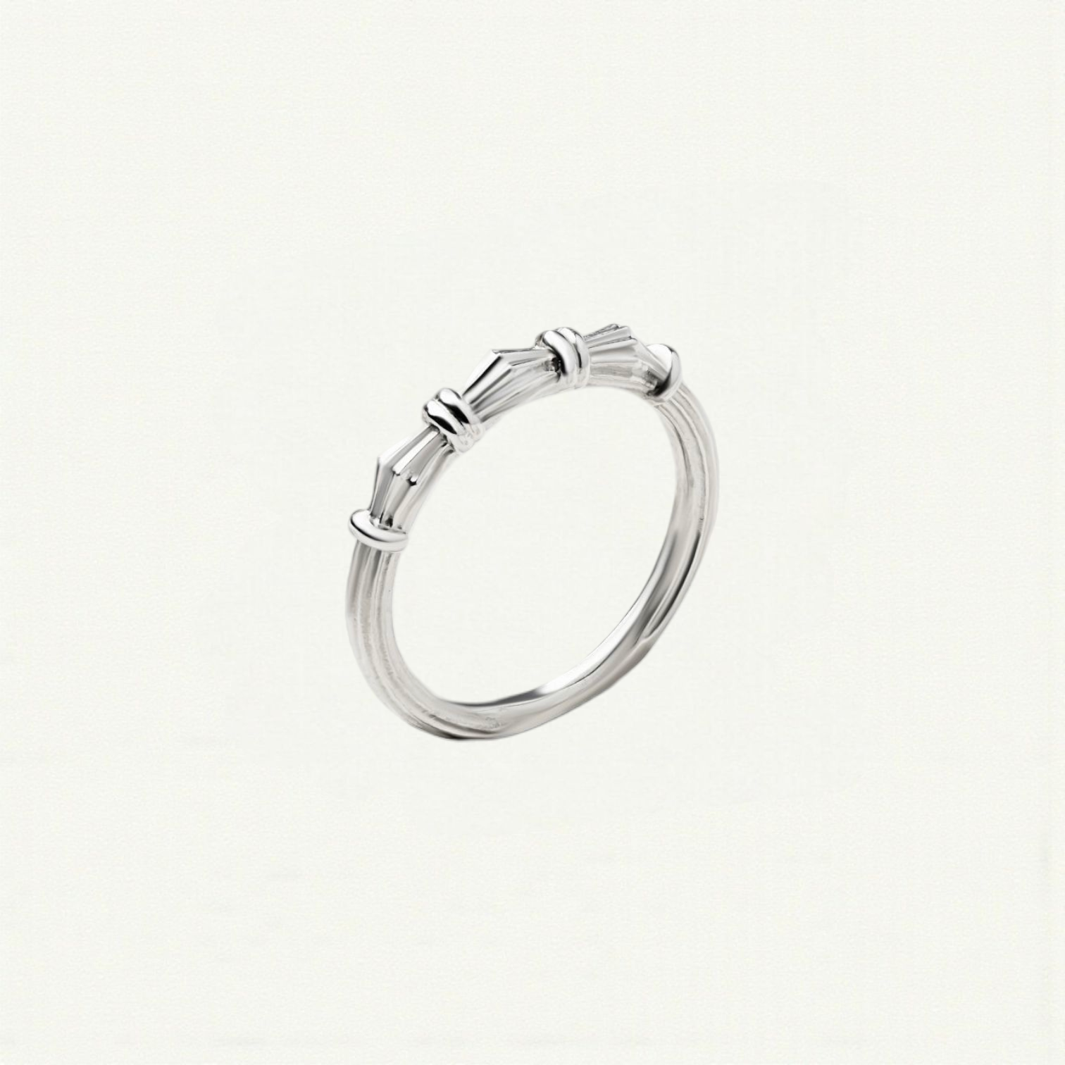 Silver Column Rings