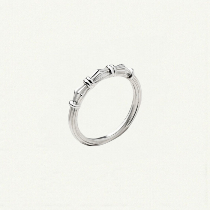 Silver Column Rings