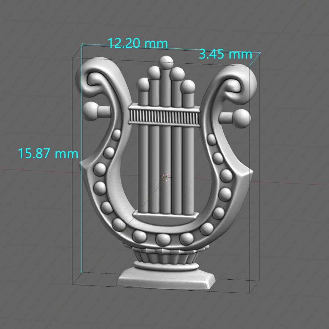  " David's Harp " Sidabro Pakabukas Su 2mm Mėlynu Safyru