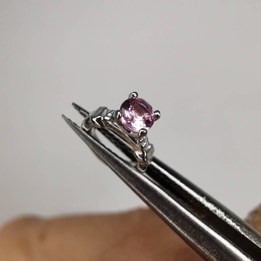 Silver Charm & 3mm Sapphire