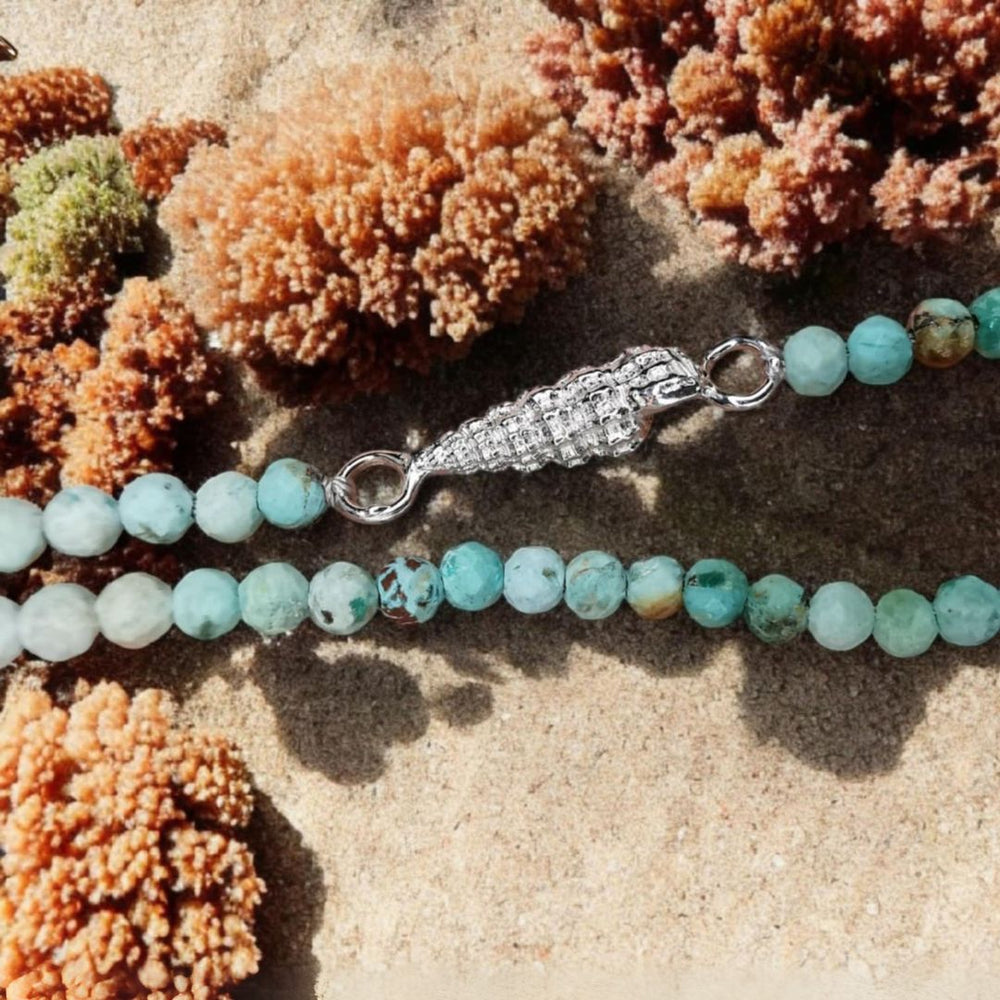 Signature Necklace With Silver Details & Turquoise