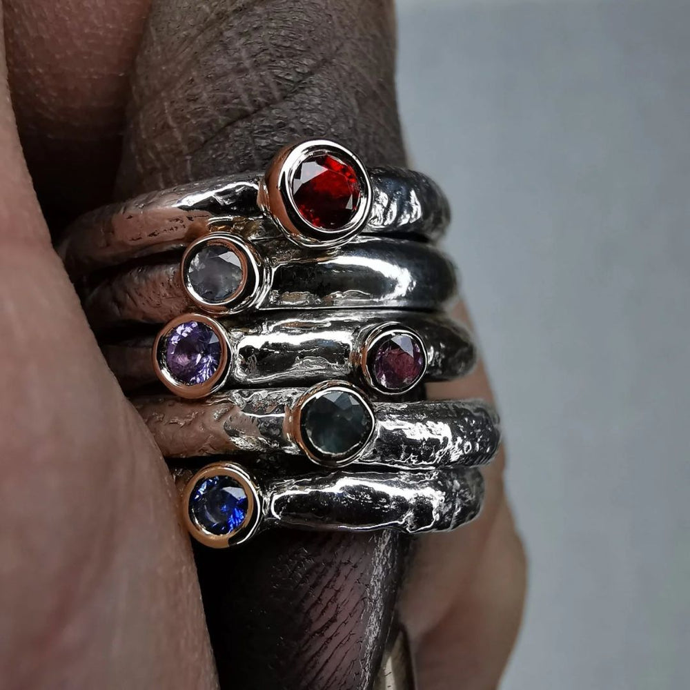 Sapphire Silver Ring