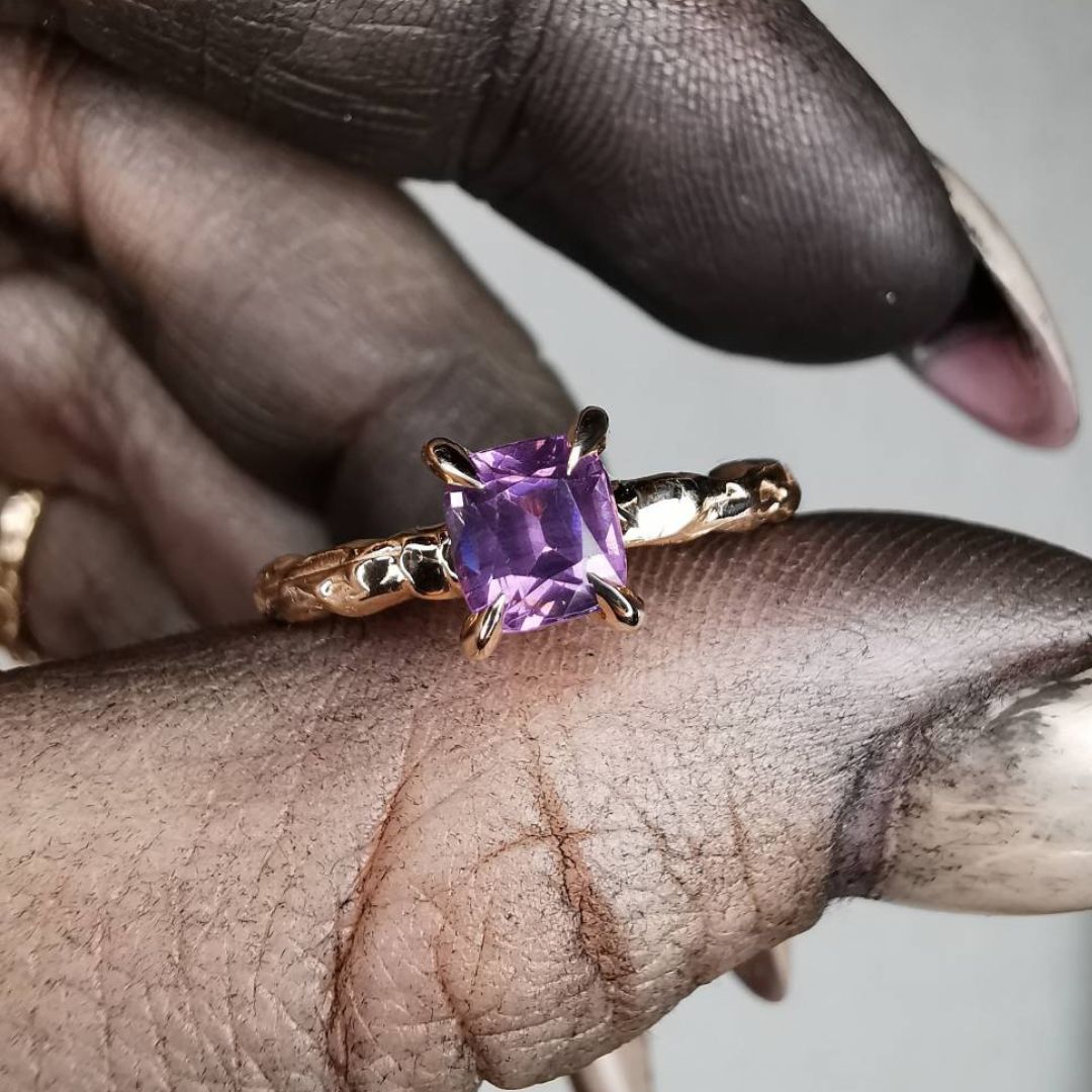 Rose Gold Ring With Spinel