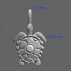 Rose Gold Turtle Pendant With Sapphire