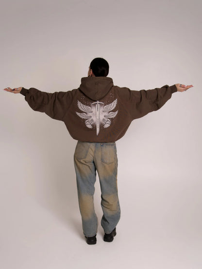 Brown Double-edged Sword Hoodie