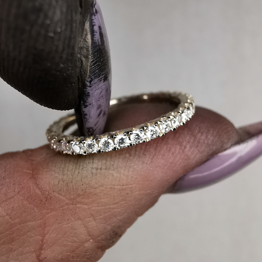 2 mm White Gold Eternity Ring